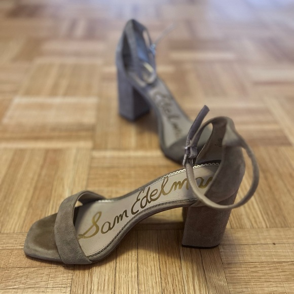 Sam Edelman Daniella Ankle Strap Sandal Oatmeal Suede Size 8.5 - Picture 4 of 9